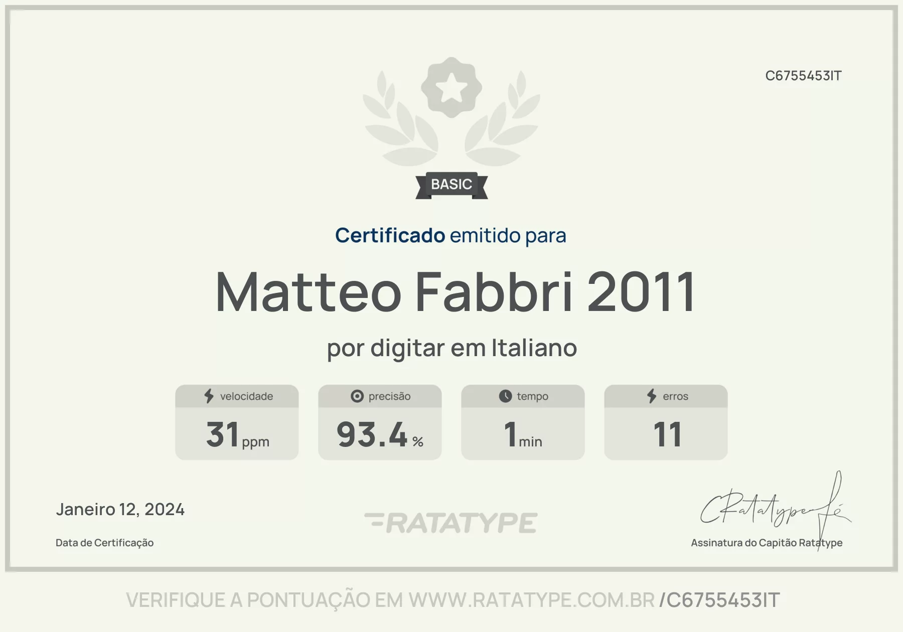 Layout italiano