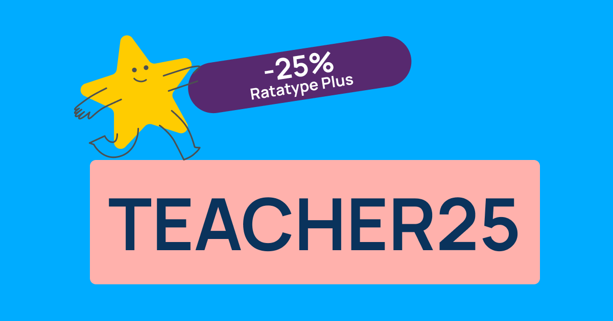 25% de desconto no Ratatype Plus pelo Dia dos Professores com o código TEACHER25